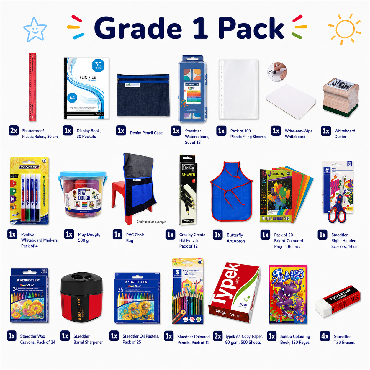 Grade 1 Stationery Pack ✏️🎨