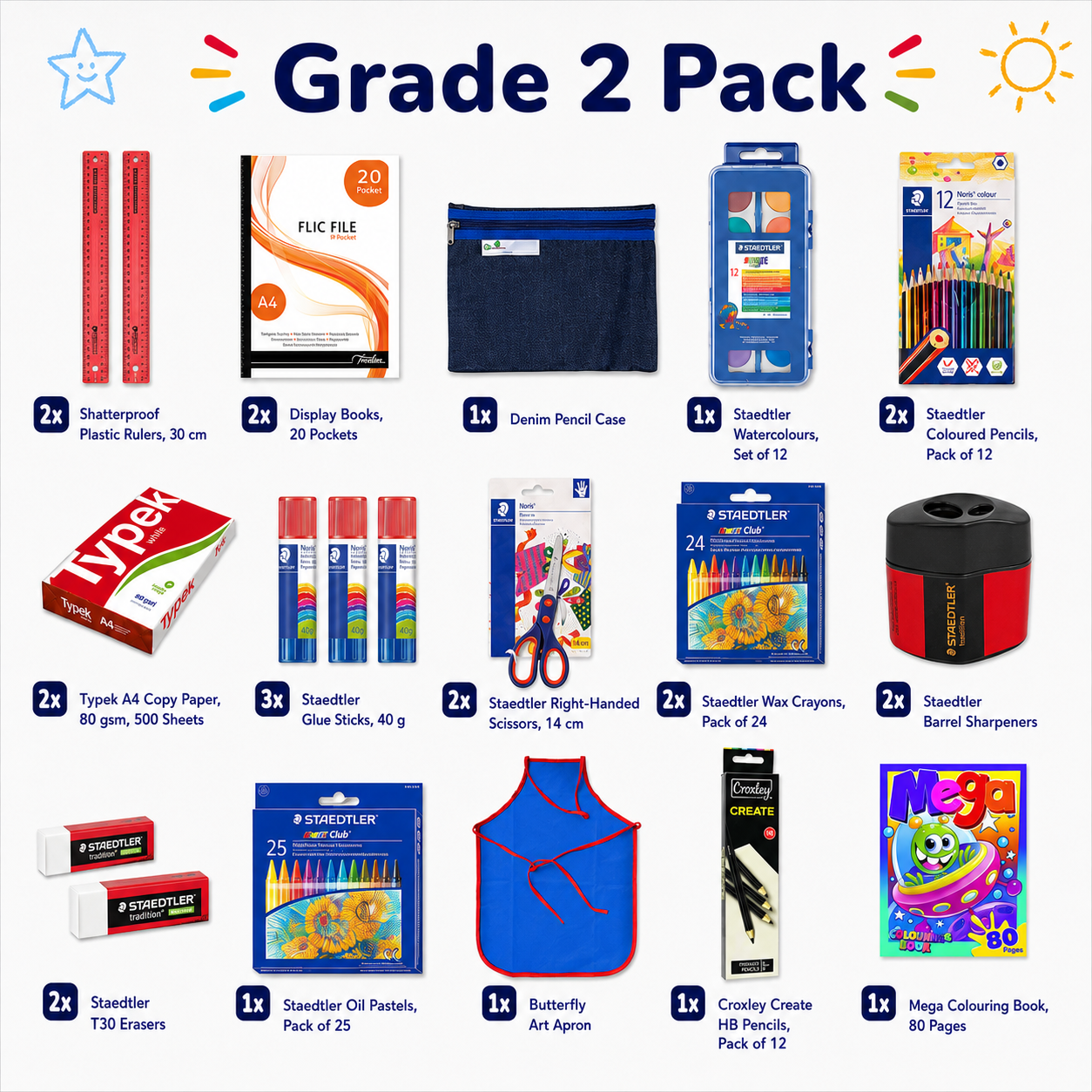 Grade 2 Stationery Pack ✏️🎨